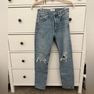 Agolde mid-rise ripped 90s jeans